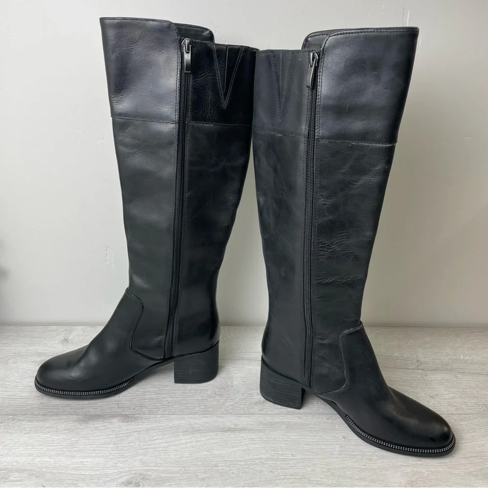 𝅺FRANCO SARTO LUCIANNA BLOCK HEEL TALL BOOT SIZE 6.5